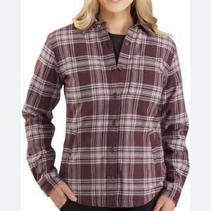 New Carhartt Plaid Barn Jacket XXL - 20 Packets Fleece Lined Work Jacket